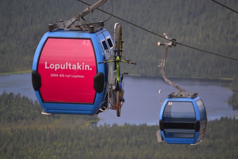 Bike on Levi Gondola